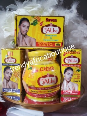4pcs PEJAUNE. BODY lotion,  Serum, oil and exfoliating soap.