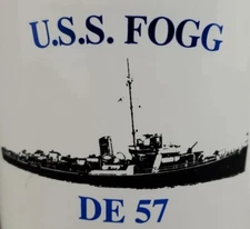 U.S.S. FOGG DE 57 Coffee Mug Cup Buckley-class Destroyer Escort Navy Ship 