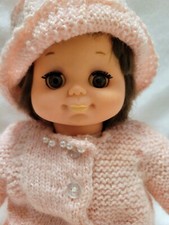 Vintage Uneeda Baby Doll Pink Crochet Clothes Cloth Body Hong Kong