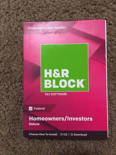 H&R BLOCK 2018 FEDERAL HOMEOWNERS/INVESTORS DELUXE TAX SOFTWARE NEW— 361 - Picture 2 of 11