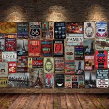 Vintage Retro Tin Signs Wall Decor Metal Bar Plaque Pub Poster Club Tavern Shop