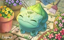 Pokemon anime karaguren pok mon bulbasaur fanart pixiv Pad Gaming Mat Desk