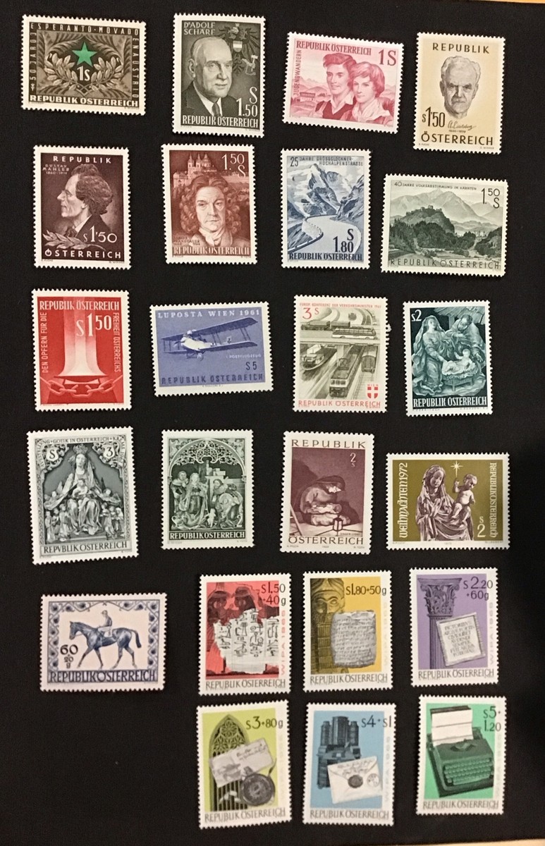 AUSTRIA 1954-1972 F-VF MNH & LH Lot Between Sc#593-933, Sc#B207