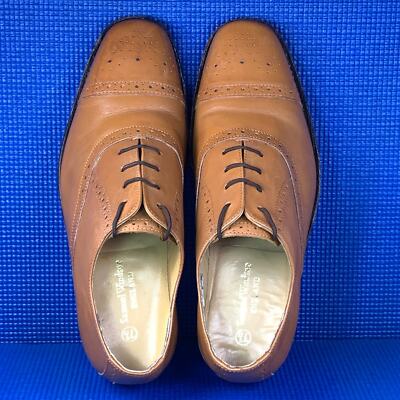 🔴 SAMUEL WINDSOR CAP-TOE OXFORD Men's US 7.5 Tan Brown
