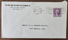 1937 New York & Porto Rico Steamship Co. cover 3 cent stamp to Ft. Madison, IA