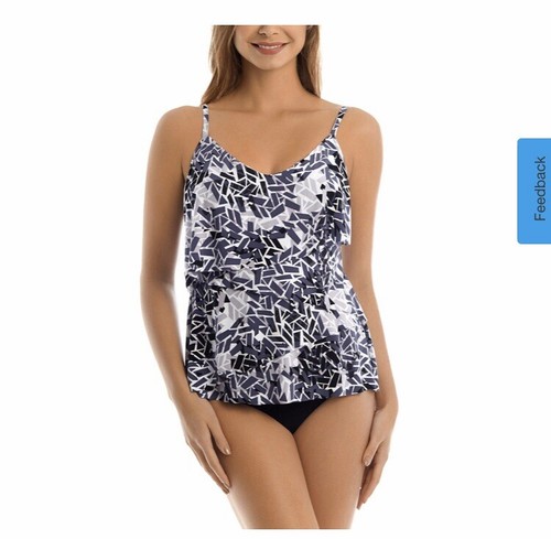 New Magicsuit By Miraclesuit Tankini Sz 8 Purple Black Chloe Million Pcs |  eBay