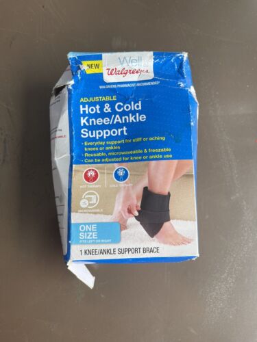 ADJUSTABLE KNEE ANKLE HOT N COLD SUPPORT FITS ALL LEFT OR RIGHT MICROWAVABLE NEW - 第 1/2 張圖片