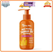 Wild Alaskan Salmon Oil for Dogs Cats, Omega 3 Skin Coat Support, 8.5oz