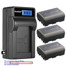Kastar Battery LCD Wall Charger for Sony NP-FM50 FM90 NP-QM91 QM-91D BC-VM10