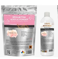 Veency Sculpting Powder Acrylic Nail pink and liquid monomer(16 oz+16 oz Combo)
