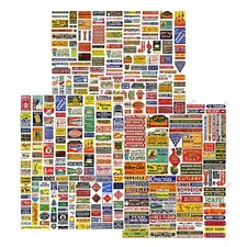 Model Railroad Signs, 3 STICKER SHEETS, 350 Multi-Scale Advertising Signs