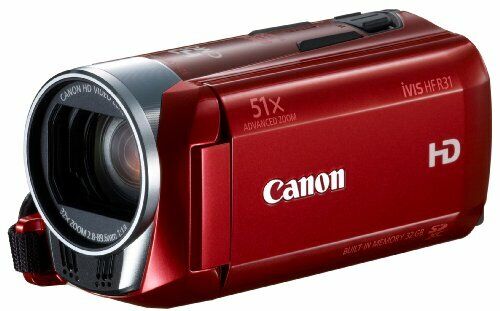 Canon IVIS HF R31 IVISHFR31RD Digital Camcorder Red Optical 32x