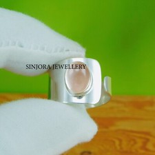 Rose Quartz gemstone 925 sterling silver handmade Gift Ring US size 5 to 13