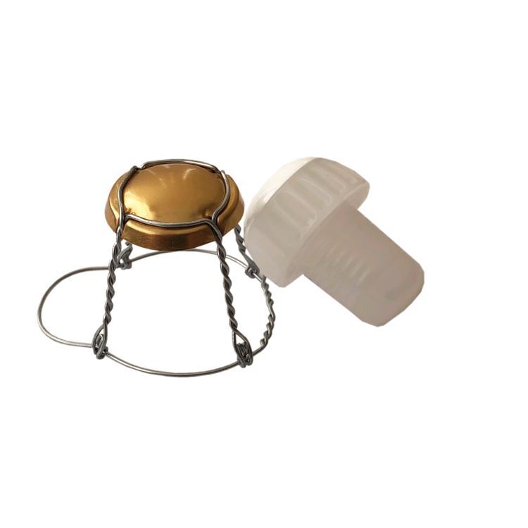 YOUNG'S Champagne Cages and Hooded Plastic Corks x 10 - Glass Bottles Home Brew
