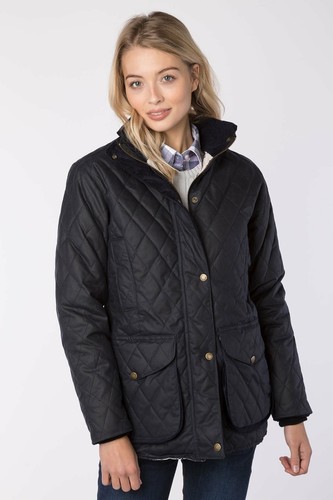 Ladies Wax Jacket Diamond Quilted 