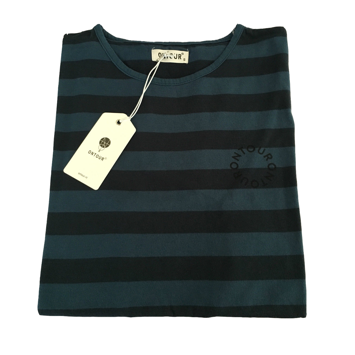 Футболка Uomo a righe manica corta ONTOUR из 100 % хлопка приталенного силуэта