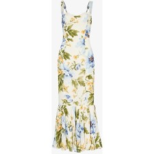 NWT Reformation Irisa Sweetheart Floral Midi Dress Size 2 Botanist