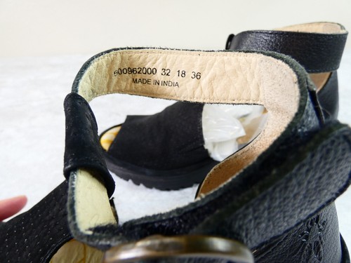 Fly London Wedge Sandal Womens 5.5 Black Yake Leather Boho Ankle Strap Shoe - Picture 12 of 14