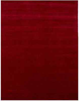 Red Solid Design Hand-Loomed 9X12 Gabbeh Wool Rug Oriental Carpet 9'1 x 11'10