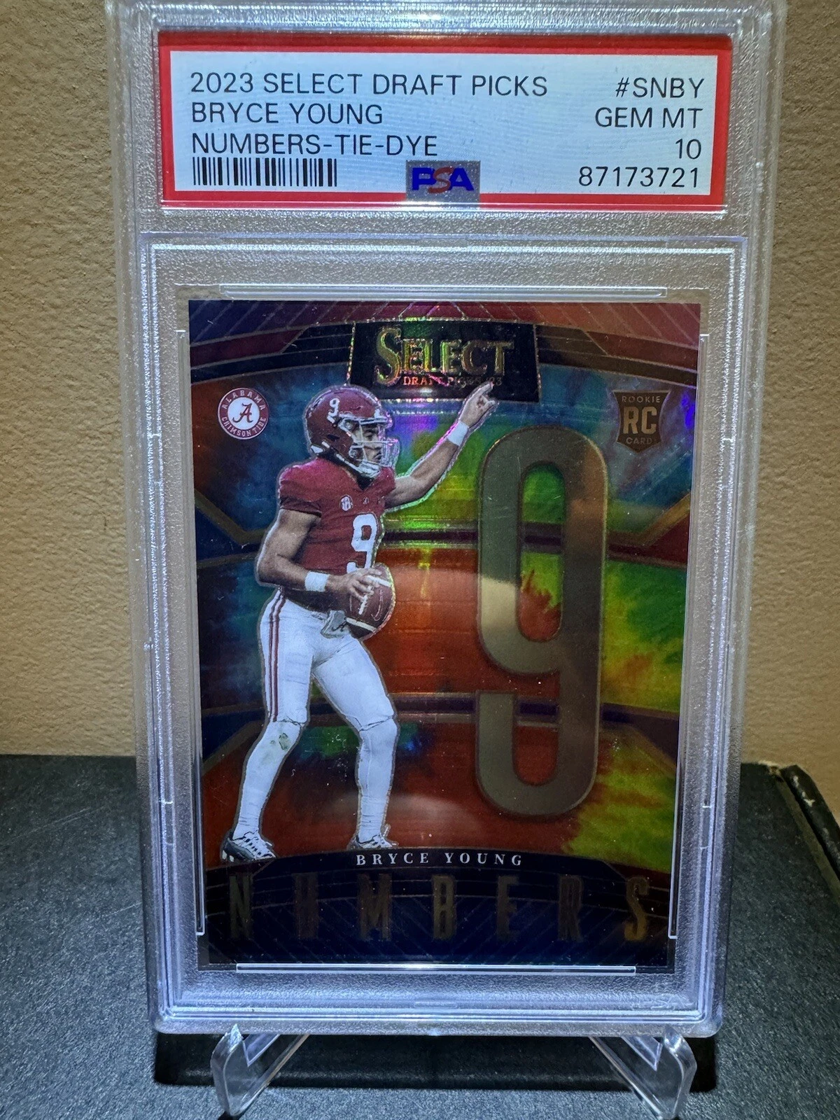 Bryce Young Panini Select Draft Picks Select Numbers #SNBY Tie-Dye