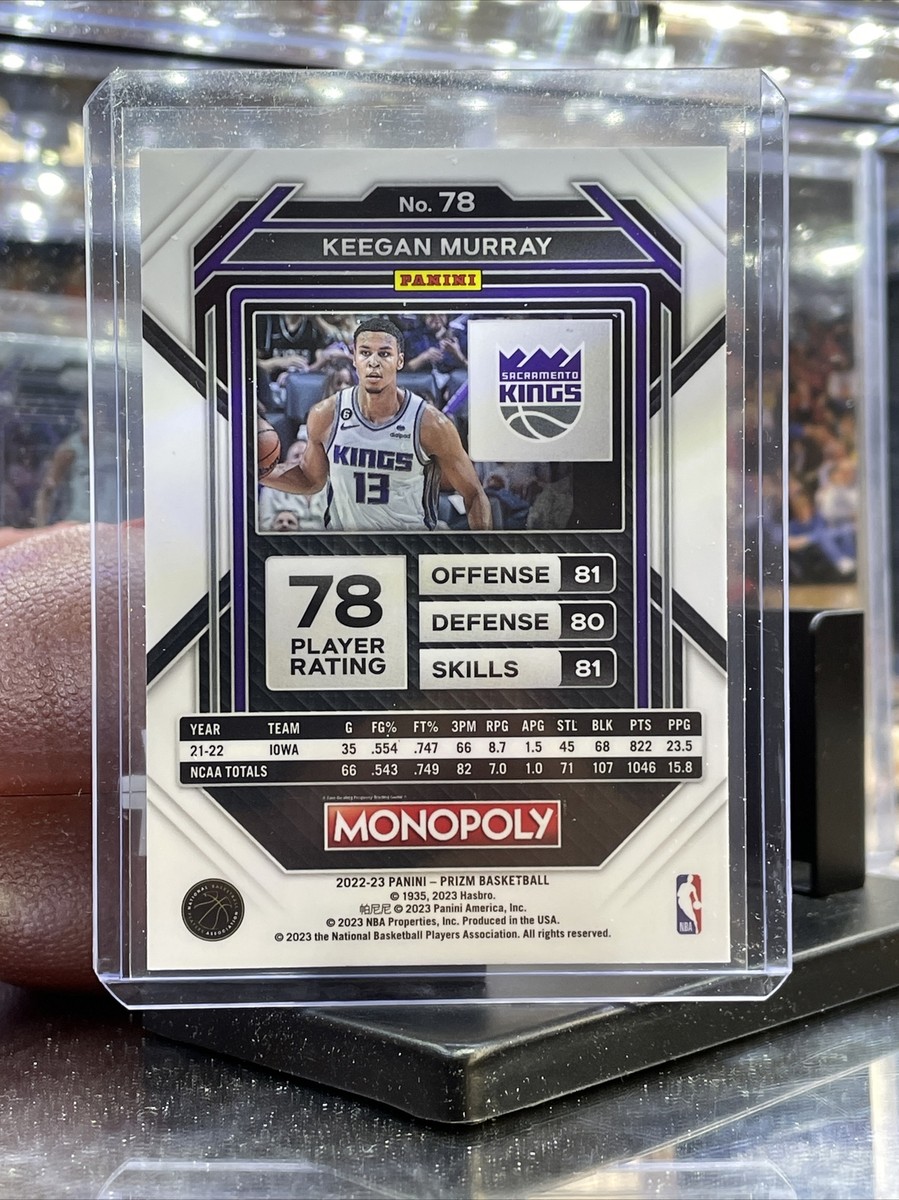 2022-23 Panini Prizm NBA Monopoly Keegan Murray RC Rookie Base