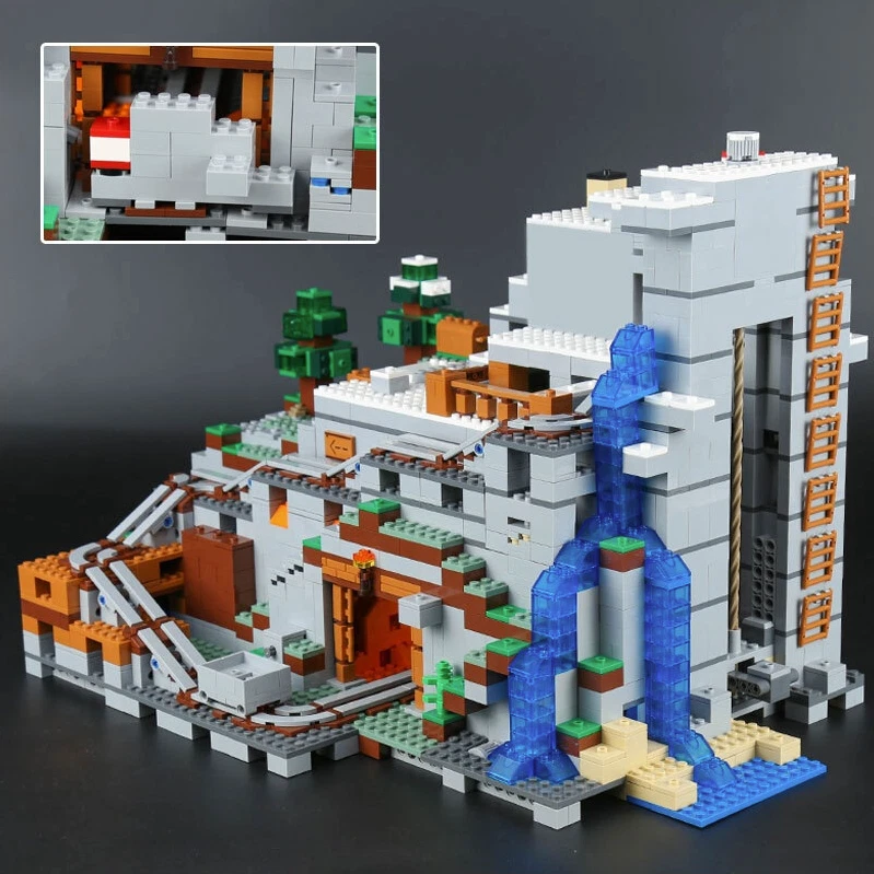 New "The Mountain Cave" MOC Brick Set, Mine Craft 2,932 Unbranded Bricks w/o Box - Image 3 of 4