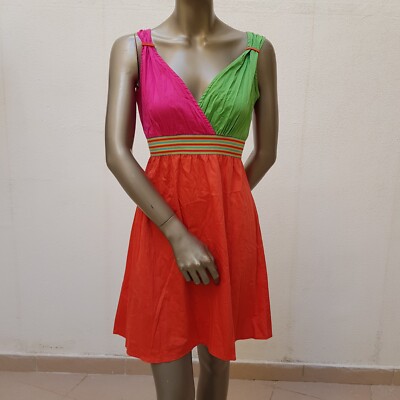 Farbenfrohes Kleid von Wivica Oest Stockholm, 36, rosa, orange, grün, blau, fuch