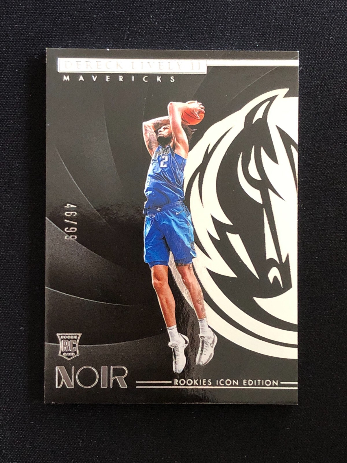 Dereck Lively II 2023-24 Panini Noir Rookie Icon Edition 46/99 #200