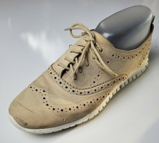Cole Haan Zerogrand Women's Size 8.5B Light Brown Suede Wingtip Comfort Oxfords