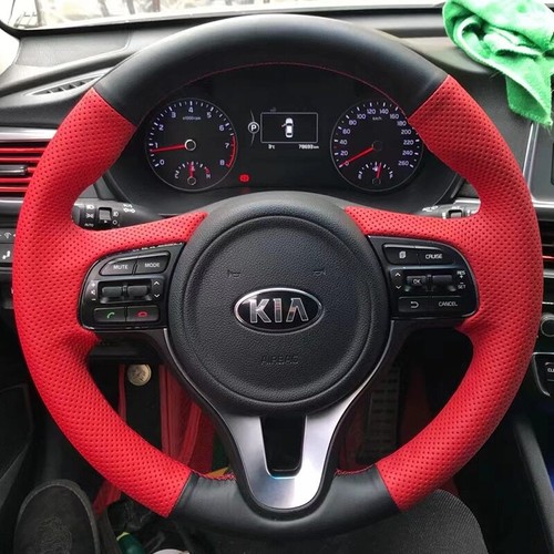 For Kia Sportage 4 KX5 K5 2016-17 Customized Hand stitched Steering Wheel Cover - Picture 6 of 7