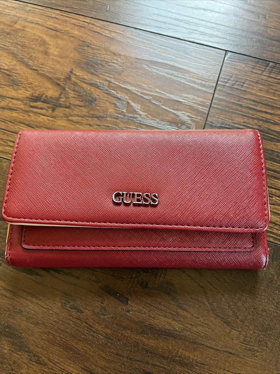Guess red wallet sale