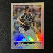 2022 Topps Series 1 Baseball Ryan Weathers Base #70 Rainbow Foil Padres