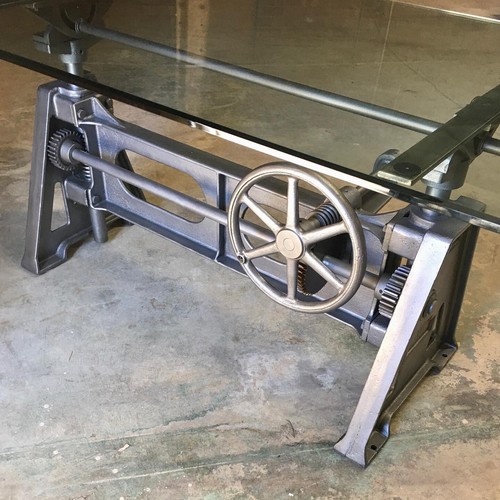 The Oakley Company Cast Iron Crank Table Machine Base Dining Table - Picture 3 of 3
