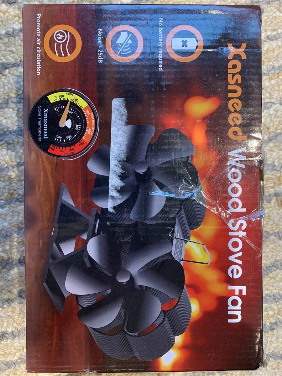 xasneed Wood Stove Fan kaminventilator Xmasneed 12 Blade Thermoelectric |  eBay