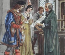 "CAXTON'S WONDERFUL BOOK" Vintage School Poster, Richard Henry Brock Art