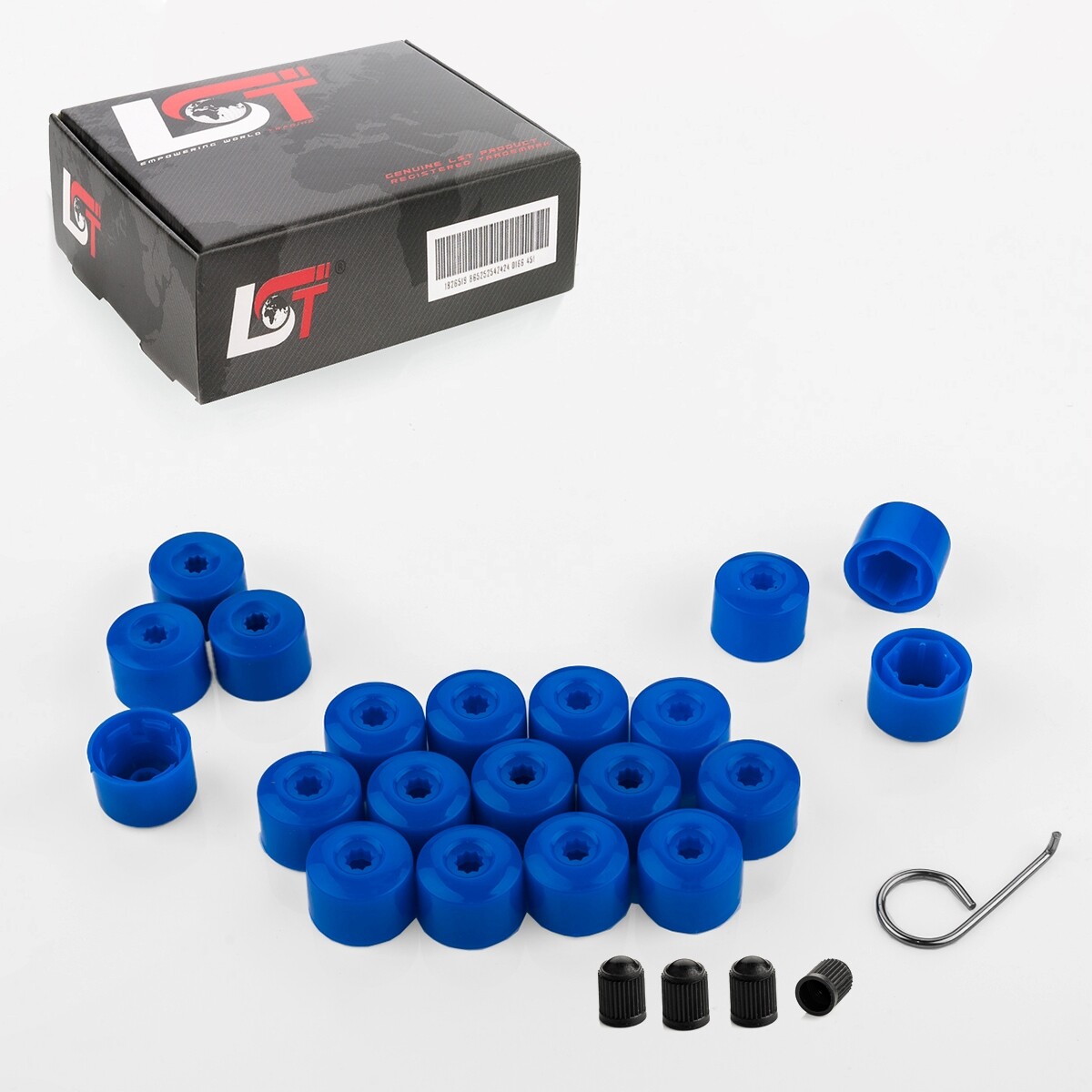 20x Wheel Bolt Caps for Screws Set Blue 0 21/32in for VW Touran 1T Passat 3C