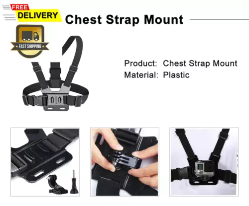 Kit de accesorios de montaje para GoPro Hero 11 10 9 8 7 6 sesión SJCAM/Xiaomi yi EKEN - Imagen 8 de 15