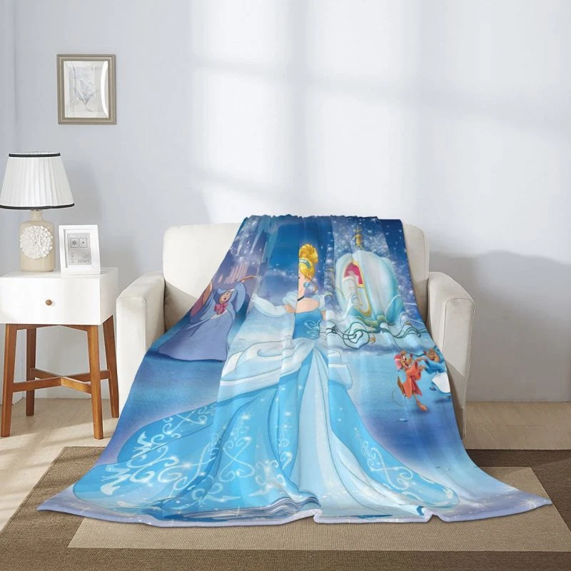 Disney Mickey Halloween Flannel Blanket Kawaii Spooky Cute Lightweight Throw