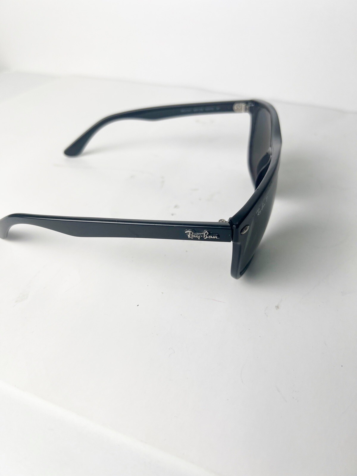 Rayban Black Wayfarer Made In Italy Polarized Lens Flawed image 4