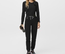 Figs Supersoft Longsleeve Underscrub black Crew Neck Pima Cotton Brand New