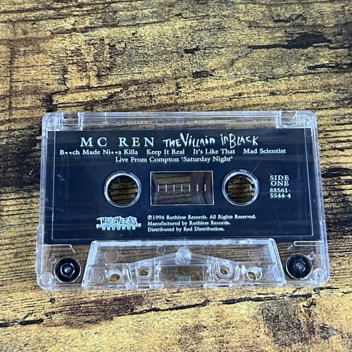 MC Ren The Villain In Black Cassette 1996 Tape Vintage Ruthless Records - Picture 6 of 6
