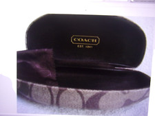 Coach Clam Shell Hard Shell Eye Glass Sunglass Case With Cleaning Cloth