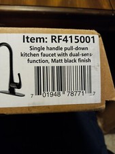 Runfine Single Handle Kitchen Faucet/sprayer w/ Dual Sensor RF415001 Matte Black
