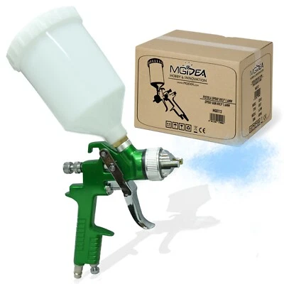 MGIDEA PISTOLA HVLP 827A1 AEROGRAFIA ALLUMINIO SERBATOIO 600 ML PVC CARROZZIERE AUTO