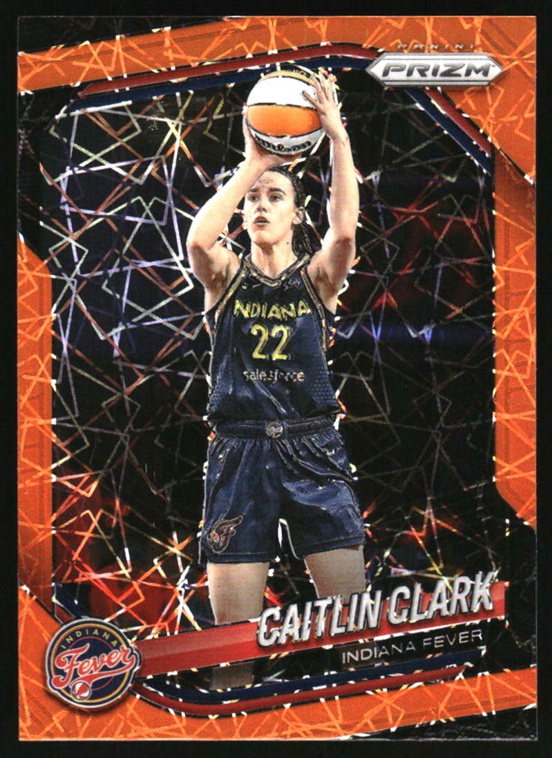 2025 Panini Prizm WNBA Caitlin Clark Orange Velocity Prizms #22 Indiana Fever