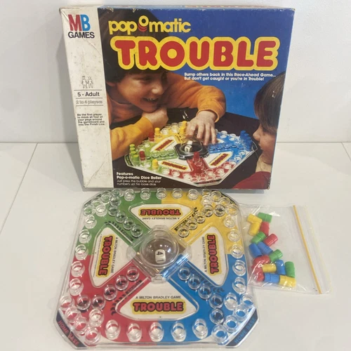 VINTAGE 1986 MILTON BRADLEY POP O MATIC TROUBLE - WORKS