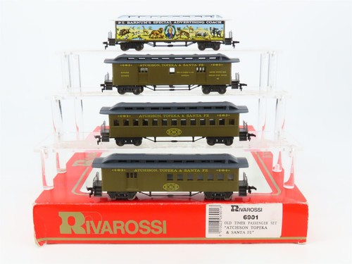 Juego de 4 coches de pasajeros antiguos escala HO Rivarossi 6901 ATSF Santa Fe  | Zustand: Used