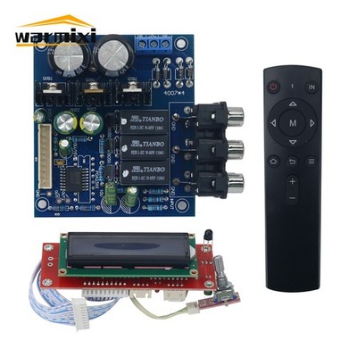 PGA2311 Stero Volume Preamp Remote Control Preamplifier Board with LCD for DIY