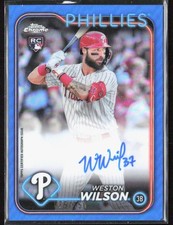 2024 Topps Chrome Weston Wilson Blue Refractor Auto Rookie /150 Phillies