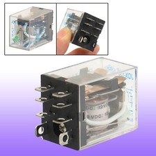 JQX-13F DC 12V Coil 8 Pin DPDT Green LED Indicator Power Relay 10A 240VAC 28VDC